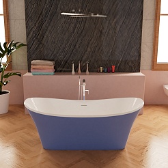 Frank Акриловая ванна 170х75 F6104 white/light blue – фотография-2